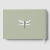 Sage Green Dragonfly Hochzeit Gästebuch (Rückseite)
