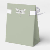 Sage Green Dragonfly Hochzeit Geschenkschachtel (Rückseite)