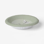 Sage Green Dragonfly Hochzeit Pappteller (Gewinkelt)