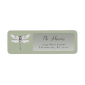 Sage Green Dragonfly Hochzeitadresse (Vorne)