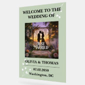 Sage Green Dream Pattern Wedding Acrylschild (Winkel)