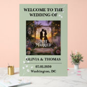 Sage Green Dream Pattern Wedding Acrylschild (Hochzeit)