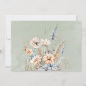 Sage Green & Dusty Blue Blumen Probe Dinner Einladung (Rückseite)