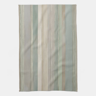 Sage Green Dusty Blue Taupe Gray Bauernhof Streife Geschirrtuch