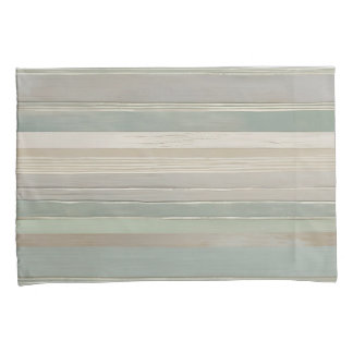 Sage Green Dusty Blue Taupe Gray Bauernhof Streife Kissenbezug