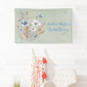 Sage Green Dusty Blue Wildblume Brautparty Banner (Insitu)
