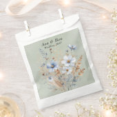 Sage Green Dusty Blue Wildblume Wedding Geschenktütchen (Ausgeschnitten)