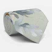 Sage Green Dusty Blue Wildblume Wedding Krawatte (Gerollt)