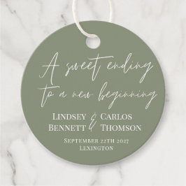 Sage green Ein süßes Ende für einen Neuanfang Geschenkanhänger