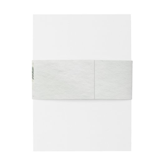 Sage green einfache rustikale Boho Wedding Einladungsbanderole (Rückseitenbeispiel)