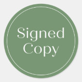 Sage Green | Einfaches signiertes Comic für das No Runder Aufkleber (Vorderseite)