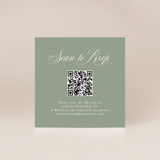 Sage Green Elegance | UAWG mit QR-Code Begleitkarte