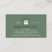 Sage green Eleganmade Wax Soy Candle Visitenkarte (Rückseite)