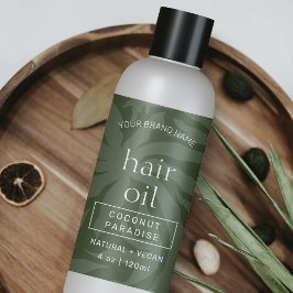 Sage Green Elegant 4 OZ Hautpflege Flasche Etikett Rechteckiger Aufkleber