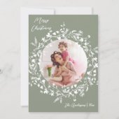 Sage Green Elegant Boho Wildblume Weihnachten (Vorderseite)