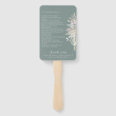 Sage Green Elegant Botanical Arch Wedding Programm Fächer (Rückseite)