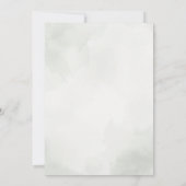 Sage Green Elegant Botanical Greenery Wedding Einladung (Rückseite)