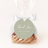 Sage Green Elegant Calligraphy Wedding Geschenkanhänger