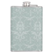 Sage Green Elegant Damask Flask Flachmann (Rückseite)