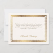 Sage Green Elegant Floral Quinceanera Dankeskarte (Rückseite)