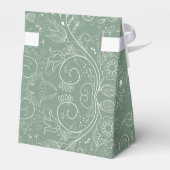 Sage Green Elegant Floral Wedding Vielen Dank Geschenkschachtel (Rückseite)