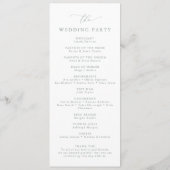 Sage Green Elegant Minimalistisch Boho Wedding Programm (Rückseite)