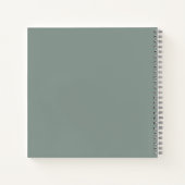 Sage Green Elegant Minimalistisches Gästebuch für Notizblock (Rückseite)