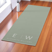 Sage Green Elegant Moderner Minimalistischer Monog