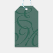 Sage Green Elegant Monogram Wedding Danke Geschenkanhänger (Rückseite)