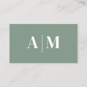 Sage Green Elegant Professional Visitenkarte (Rückseite)