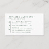 Sage Green Elegant Professional Visitenkarte (Vorderseite)