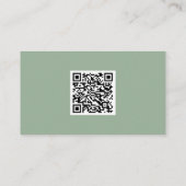 Sage Green Elegant QR Code Wedding Registry Gesche Begleitkarte (Rückseite)