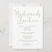Sage Green Elegant Script Bridesmaids Luncheon Einladung (Vorderseite)