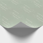 Sage Green Elegant Script Class of 2025 Abschluss Geschenkpapier (Ecke)