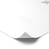 Sage Green Elegant Script Wedding Welcome Sign Poster (Ecke)