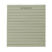 Sage Green Elegant & Serene Stationery Notizblock (Vorderseite)