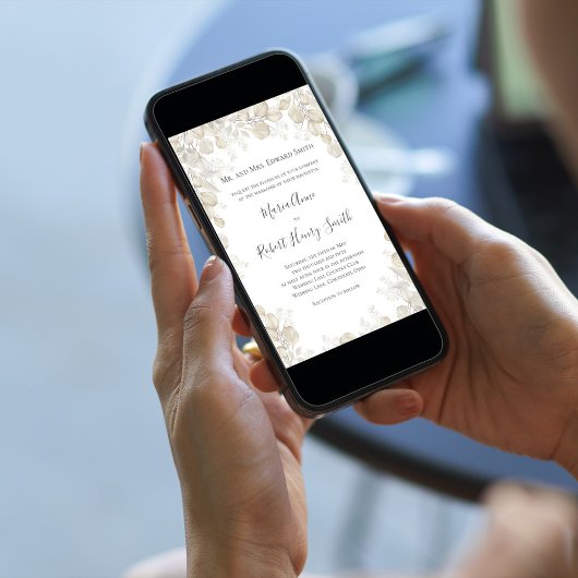 Sage Green Elegant Wedding Formal Einladung