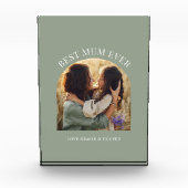 Sage green elegante arch Foto typography best mum (Vorderseite)