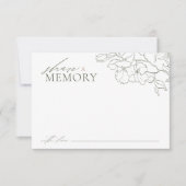 Sage Green elegante Blumen teilen sich eine Speich Dankeskarte (Vorderseite)