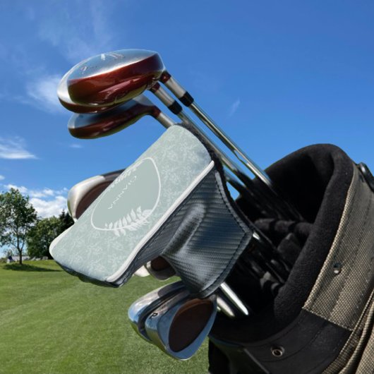 Sage Green Elegante Damask Golf Headcover