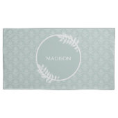 Sage Green Elegante Damask Kissenbezug (Vorderseite-Links)