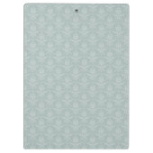 Sage Green Elegante Damask Klemmbrett (Rückseite)