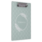 Sage Green Elegante Damask Klemmbrett (Rechts)