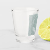 Sage Green Elegante Damask Personalisiert Schnapsglas (Links)