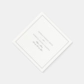 Sage Green Elegante Kalligrafie Gerahmt Hochzeit Serviette (Ecke)