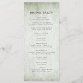 Sage Green Elegante Vintage Bibliothek Programm (Rückseite)