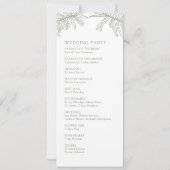Sage Green Eleganto Botanical Wedding Program (Rückseite)