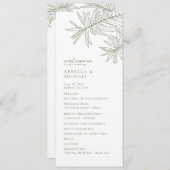 Sage Green Eleganto Botanical Wedding Program (Vorne/Hinten)