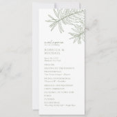 Sage Green Eleganto Botanical Wedding Program (Vorderseite)