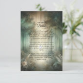 Sage Green Enchanted Forest Radiance Begleitkarte (Stehend Vorderseite)